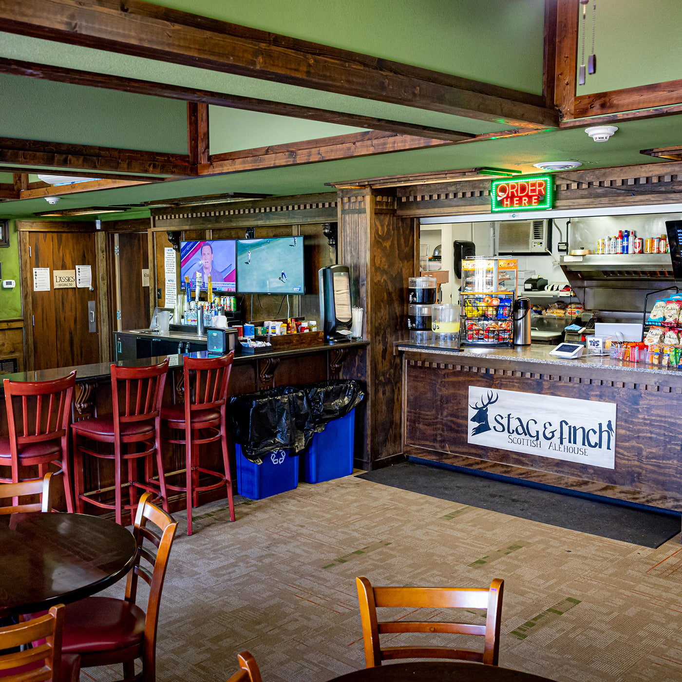 Stag and Finch Scottish Alehouse bar interior