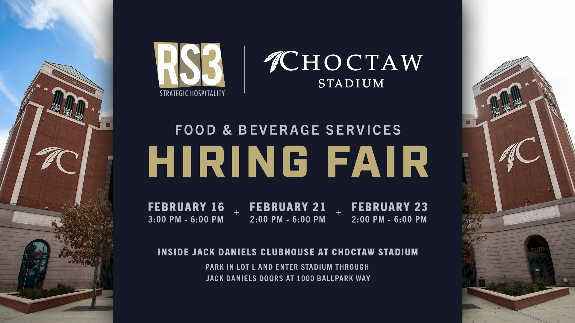 RS3 Strategic Hospitality to Host Hiring Fairs at Choctaw Stadium