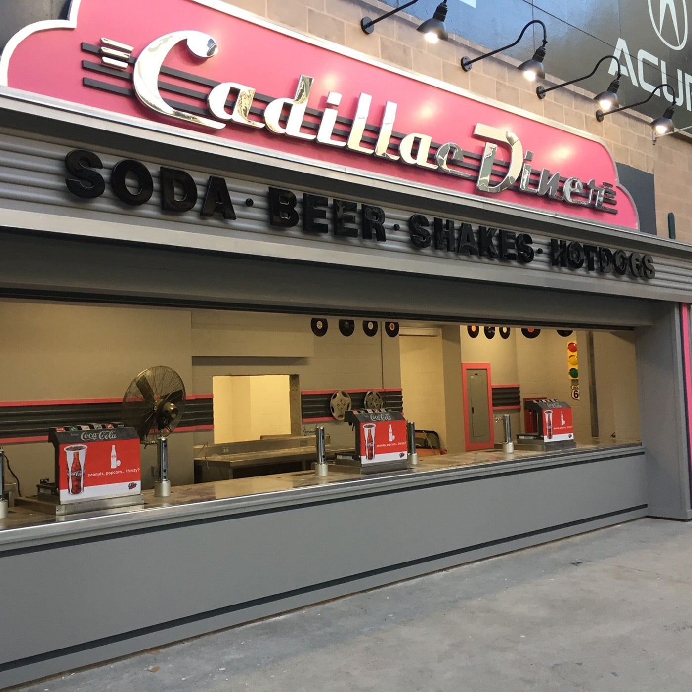 Cadillac Diner storefront at Raley Field